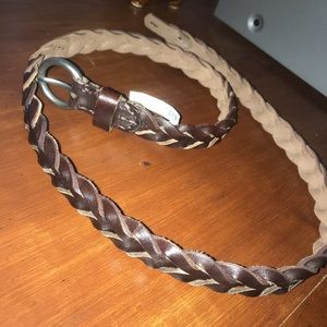 Brown braided belt